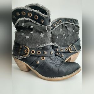 Ankle country cowboy cowgirl boots